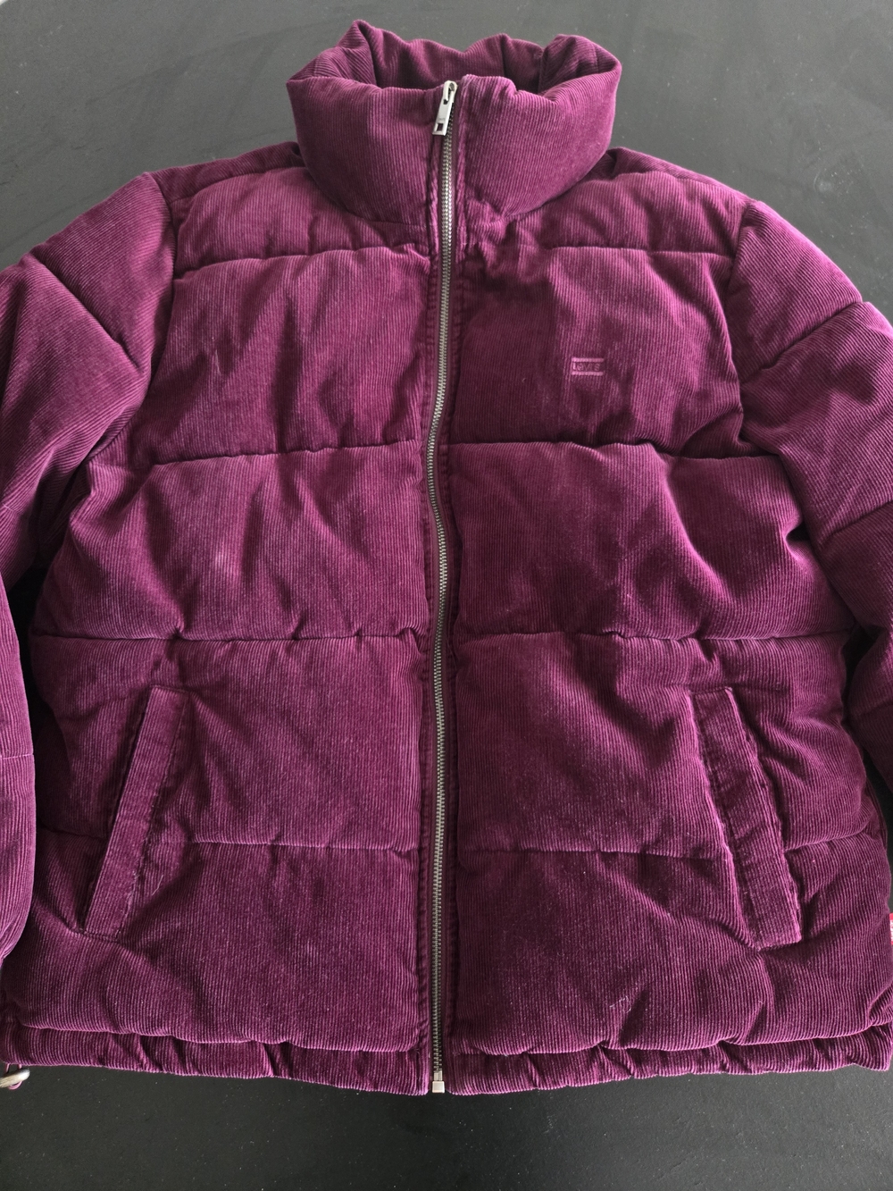 ​Levi’s Corduroy Puffer Jacket Maroon Siza Large